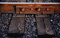 Train track splice taken just before dusk. Rosevill, CA 'Nikon F100 35mm SLR' (Click for larger view)