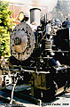 Steam locomotive photographed while taking on water. Old Sacramento, CA 'Nikon F100 35mm SLR' (Click for larger view)