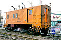 Orange Flanger train car. Roseville, CA 'Nikon F100 35mm SLR' (Click for larger view)