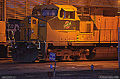 This locomotive was in the shop at the Union Pacific rail yard just prior to sunset. Roseville, CA 'Nikon F100 35mm SLR' (Click for larger view)