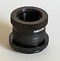 Meade T-mount adapter tube with Nikon T-mount ring attached (Click for larger view)