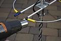 Step 4 of final loop attachment method - heating shrink tube(Click for larger view)